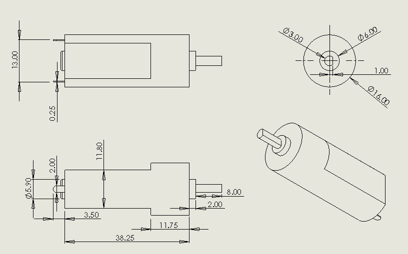 16mm DC Gearmotors (set of 4)